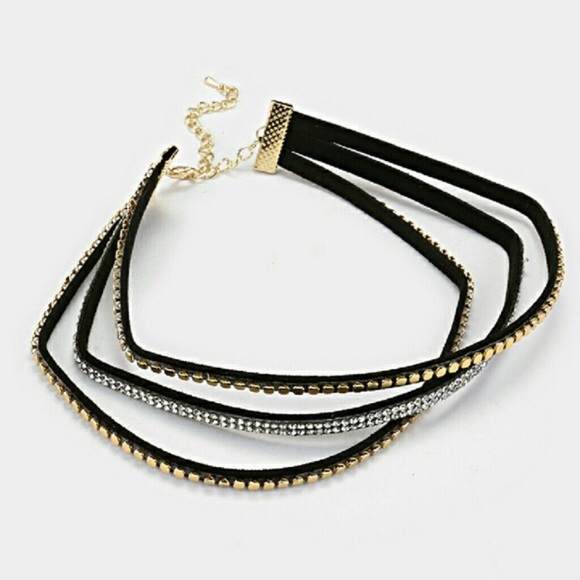 Studded Rhinestone Choker - Picture 4 of 4